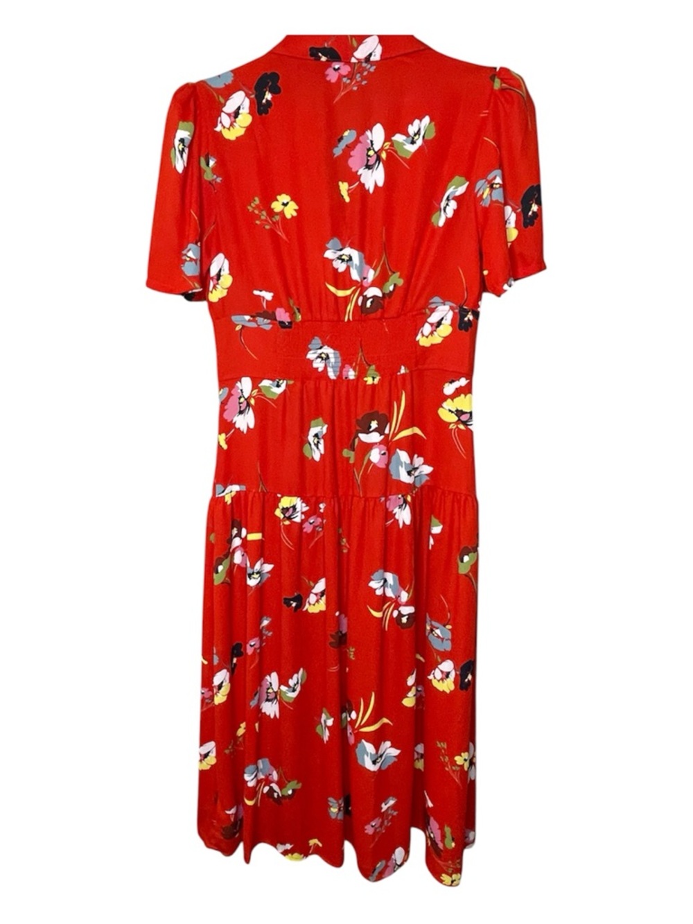 Cabi Red Floral Button-Front Women’s Dress Sz S - Picture 4 of 8
